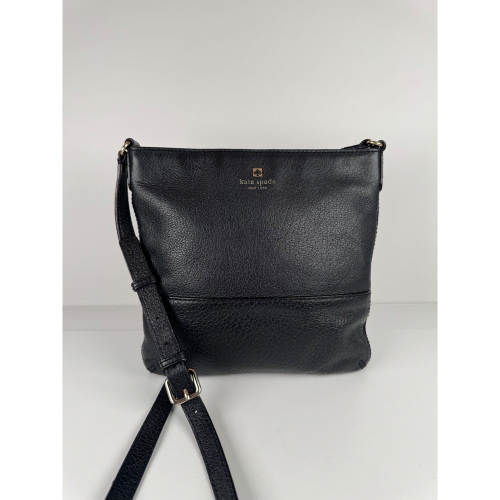 Kate Spade Southport‎ Avenue Cora Adjustable Crossbody Bag Black Pebbled Leather